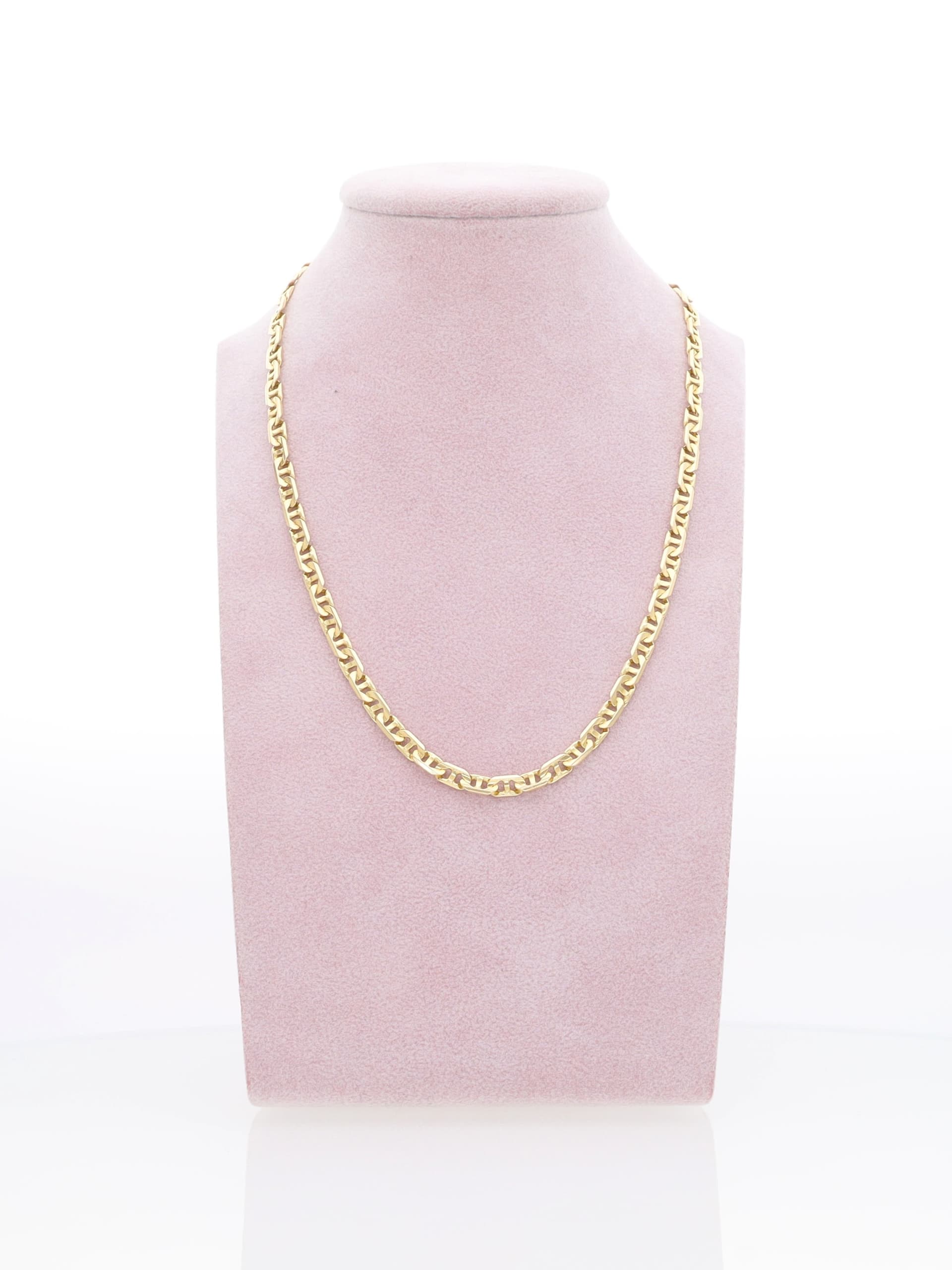 Collana oro giallo 18kt - maglia traversina piena
